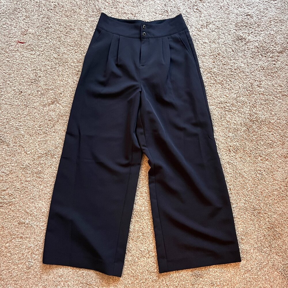 NWT BCBGeneration Tall Wide Leg Navy Trousers